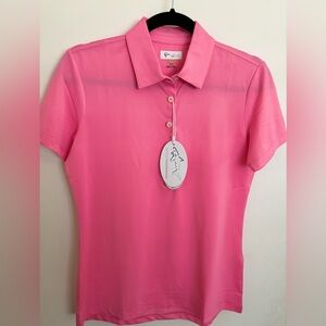 Greg Norman Women's Golf or Tennis's Polo - Bright Pink - Small